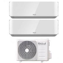 Unical - Klimagerät Dual Split Inverter Klimagerät Serie air cristal 10+13 mit XMX2 18HE R-32 Wi-Fi Optional 10000+13000