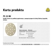 Klingspor 301928 Scheiben mit Halter de Papel mit Klettverschluss, PS 33 BK, 150er Körnung, 150 mm Durchmesser, Form GL S51 de Perforation