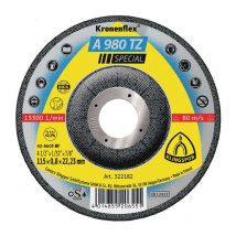 Disco da taglio A 980 TZ Special D115x0,8mm curvo INOX foro 22,23mm KLINGSPOR (Per 25)