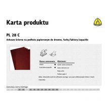 Arkusze ścierne na podłożu papierowym 230mm x 280mm pl28c gr. 80 /50szt. - Klingspor