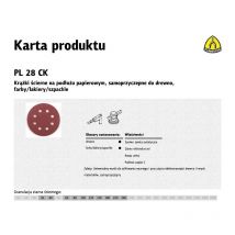 Krążek ścierny samoprzyczepny 125mm pl28ck gr.150 gls5 8-otworów /50szt. - Klingspor