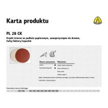 Krążek ścierny samoprzyczepny 125mm pl28ck gr.180 /50szt. - Klingspor