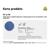 237785 Discos con Soporte de Papel con Sujeción Velcro, ps 21 fk, 240 Grano, 125 mm Diámetro - Klingspor