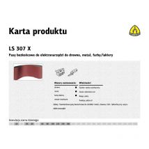 Pasy bezkońcowe do elektronarzędzi ls307x 75mm x 457mm gr.100 /10szt. - Klingspor