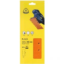 Pl 31 b Streifen, 93 x 230 mm Korn 180 Lochform GL9, 10 Stk., SB-verpackt im Reiter - Klingspor