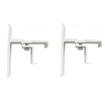 Cessot - Klippbarer Fronthalter, 24x16mm, Ausladung 40mm, weiß, 2 Stück