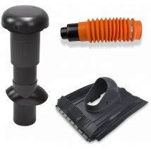 Klöber-Set13 Dachentlüftung DN100 Anthrazit Universal Dachziegel