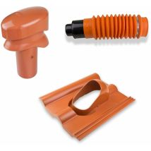 Klüber - Klöber-set7 Dachentlüftung Dn100 Rot Kurz Frankf. Pf. Dachentlüfter