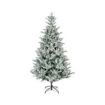 Albero Di Natale Merano Innevato 180 Cm, Diametro 112 Cm, Apertura Ad Ombrello, Ignifugo, Garanzia 12 Anni - Klulk