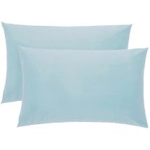 Coppia Federe Cielo 100% Cotone, 52 x 82 Cm, Set di 2 Cuscino Letto, Chiusura a Busta, Tinta Unita, Made in Italy - Klulk