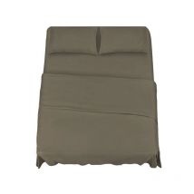 Set Lenzuola Completo Letto Matrimoniale Tortora, Lenzuolo Sotto Con Angoli + Lenzuolo Sopra + 2 Federe - Klulk