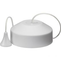 Knightsbridge - 1-Wege-Dimmerschalter mit Zugschnur, 10–150 w (5–100 w led), mattweiß, 8301MW