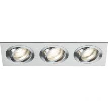 Knightsbridge - Ambar Tri Tilt Square Downlight Chrome Brossé - AMA3TSBC