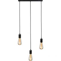 Calla - Lámpara colgante contemporánea 230V E27 3 luces - Negro mate - CALCO3BMB - Knightsbridge