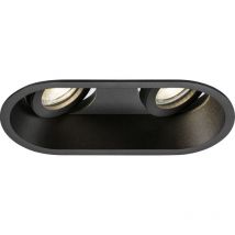 Knightsbridge - Dipa Twin Tilt Round Anti-Glare Downlight Black - DIC2TRB