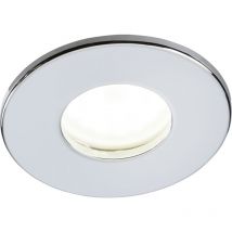 Downlight fixe coupe-feu GU10 - Chrome 230V IP65 35W - Knightsbridge