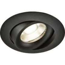 Downlight rotondo singolo inclinabile Odina nero - ODA1TRB - Knightsbridge
