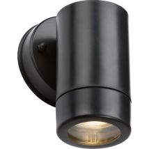 Knightsbridge - eamon – 230 v IP54 GU10 Polycarbonat-Einzelwandleuchte – Schwarz – EA1BK