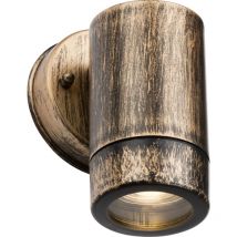 Eamon - Lampada da parete singola 230V IP54 GU10 in policarbonato - Ottone spazzolato - EA1BB - Knightsbridge