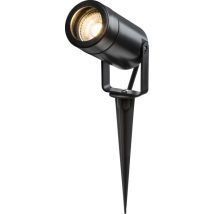 Knightsbridge - eamon - Lampe sur piquet 230V IP65 GU10 Polycarbonate - Noir - EASPK1BK