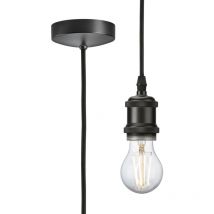 Knightsbridge - Ensemble de suspension vintage E27 1,8 m - Bronze fumé - 8271LSB