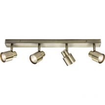 Knightsbridge Faretto Quad Bar GU10 - Ottone Anticato 230V IP20 50W