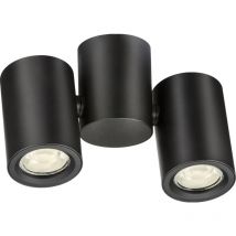 Faretto rotondo orientabile Dee Twin Surface nero - DEA2TRB - Knightsbridge