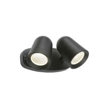 Knightsbridge - led Black Twin Spot Floodlight, 230V IP65 18W