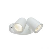 Knightsbridge - led Weiß Twin Spot Flutlicht, 230V IP65 18W