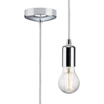 Set di sospensione contemporanea E27 da 1,8 m - Cromo lucido 230 v IP20 80 w - Knightsbridge