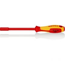 98 03 06 Clé à douilles avec poignée de tournevis isolées par gaines bi-matière, certifiées vde brunie 232 mm