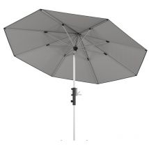 Knirps - Phoenix 315 cm rund Balkonschirm 4 Farbvarianten Kurbelschirm Sonnenschirm 809 Light Grey