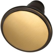 Knopfdrückerlochteil (Türknauf), flachform ø 55mm, Messing patiniert - Marchesi