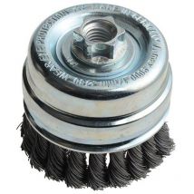 Lessmann - Lessmann Knot Cup Brush 80mm M14x2, 0.50 Steel Wire LES484217