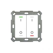 Mdt Technologies - knx button light 55, double, rgbw, blanc pur brillant, commutation mdt BE-TAL5502.B1
