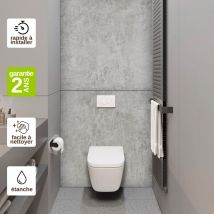 Kobertin-compact - Panneau Mural Revetement Décoratif Salle de bains, Douche et wc, L120l1200.4 cm, effet béton, kobert in Urban Concrete