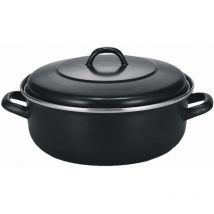 Kölner Bräter 24 Cm Schwarz Matt Emailliert