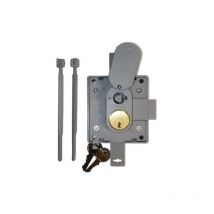Serrure de rechange SC10 pour boitier de compteur de courant en re'sine de type gris e'mail avec cle's comple'tes de tiges - Koem