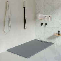 Koes - Kunstharz-duschwanne Modell Liena – 90x110 – Anthrazit Ral 7016