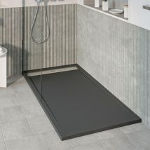 Koes - Kunstharz-duschwanne Modell Voiga – 80x120 – Schwarz Ral 9005