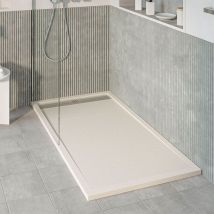 Koes - Kunstharz-duschwanne Modell Voiga – 70x110 – Creme Ral 1013