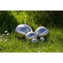 Köhko 8er mattekugel Set Dekokugeln Ø 12cm Ø 9cm Ø 6cm und Ø 4cm Edelstahlkugel Gartenkugeln Teichkugeln