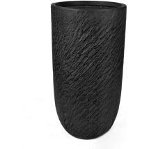 Blumenkübel Pflanzkübel aus Fiberglas Pflanzübertopf ø44xH79 cm dunkelgrau Rund Übertopf - Köhko