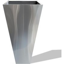 Designer-Pyramidenkübel aus Edelstahl Vina Höhe von 100cm Pflanztopf in Edelstahl-Optik - Köhko