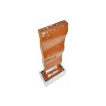 Gartenbrunnen Brunnen mit led Cortenstahl Höhe 90 cm Edelstahlbecken Ecuador 32003 - Köhko