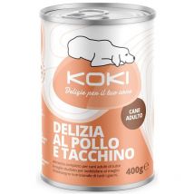 Delizia al Pollo e Tacchino per Cane Adulto da 400 gr - Koki