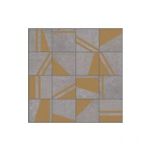 Carrelage sol / mur effet ciment 20x20 cm kokomo grafito oro nassau patchwork (vendu par boite de 1m2)