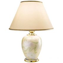 Kolarz - giardino - Estilo de vida Mesa de sombra cónica de tela dorado pulido claro, 1x E27