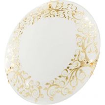 Serena Plafoniera Decorativa Da Incasso In Vetro 2 Luci Oro 24 Carati - Kolarz