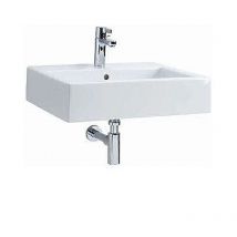 Kolo Twins - Lavabo, 600x460 mm, 1 trou pour robinetterie, blanc L51160000